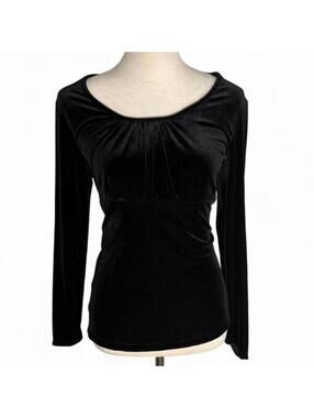 Vintage Y2K black velvet top